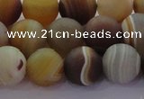 CAG8727 15.5 inches 10mm round matte madagascar agate beads