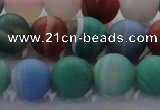 CAG8732 15.5 inches 10mm round matte madagascar agate beads