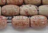 CAG8765 15.5 inches 13*18mm rice chrysanthemum agate beads