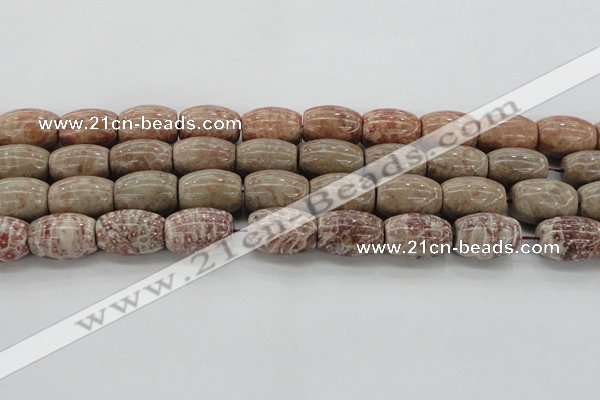 CAG8766 15.5 inches 15*20mm rice chrysanthemum agate beads