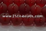 CAG8902 15.5 inches 8mm round matte red agate beads wholesale