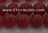 CAG8907 15.5 inches 6mm round matte red agate beads wholesale