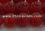 CAG8914 15.5 inches 8mm round matte red agate beads wholesale