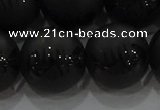 CAG8922 15.5 inches 12mm round matte black agate beads wholesale