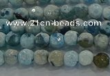 CAG8936 15.5 inches 4mm faceted round fire crackle agate beads