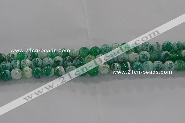 CAG9007 15.5 inches 6mm faceted round fire crackle agate beads