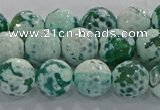 CAG9009 15.5 inches 10mm faceted round fire crackle agate beads