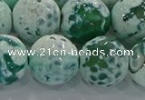 CAG9012 15.5 inches 16mm faceted round fire crackle agate beads