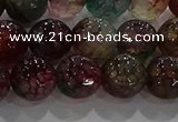 CAG9023 15.5 inches 10mm faceted round fire crackle agate beads