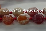 CAG9064 15.5 inches 10*14mm nuggets fire crackle agate beads