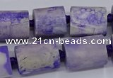 CAG9076 15.5 inches 15*17mm - 15*20mm tube dragon veins agate beads