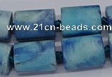 CAG9079 15.5 inches 15*17mm - 15*20mm tube dragon veins agate beads