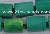 CAG9082 15.5 inches 15*17mm - 15*20mm tube dragon veins agate beads