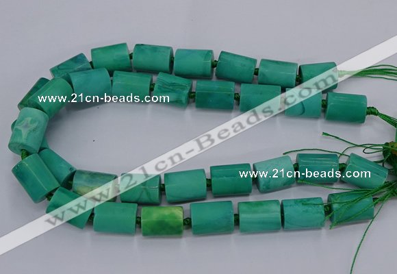 CAG9082 15.5 inches 15*17mm - 15*20mm tube dragon veins agate beads