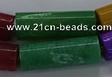 CAG9091 15.5 inches 12*46mm - 13*48mm tube dragon veins agate beads