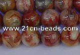 CAG9103 15.5 inches 10mm round red crazy lace agate beads