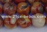 CAG9105 15.5 inches 14mm round red crazy lace agate beads