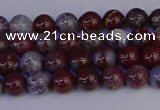 CAG9120 15.5 inches 4mm round red lightning agate beads