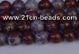 CAG9121 15.5 inches 6mm round red lightning agate beads