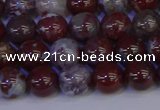 CAG9122 15.5 inches 8mm round red lightning agate beads