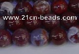 CAG9123 15.5 inches 10mm round red lightning agate beads