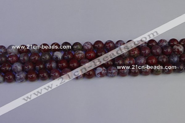 CAG9123 15.5 inches 10mm round red lightning agate beads