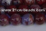 CAG9124 15.5 inches 12mm round red lightning agate beads