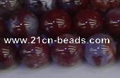 CAG9125 15.5 inches 14mm round red lightning agate beads