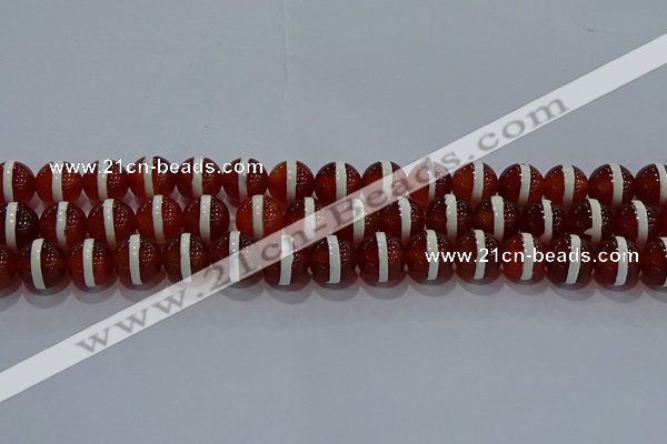 CAG9143 15.5 inches 12mm round tibetan agate beads wholesale