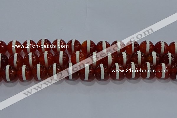 CAG9145 15.5 inches 16mm round tibetan agate beads wholesale