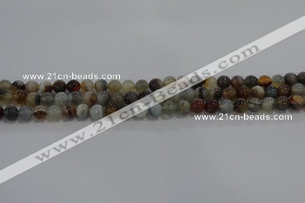 CAG9148 15.5 inches 6mm round line agate beads wholesale