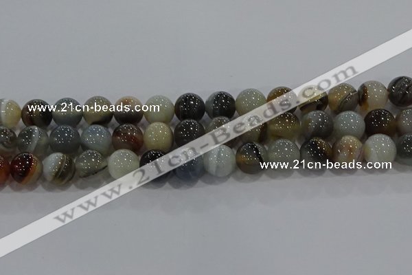 CAG9152 15.5 inches 14mm round line agate beads wholesale