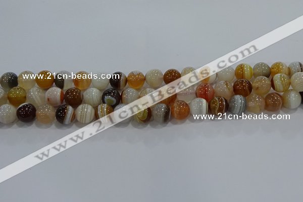 CAG9157 15.5 inches 10mm round line agate beads wholesale