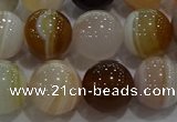 CAG9159 15.5 inches 14mm round line agate beads wholesale
