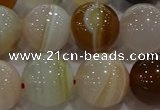 CAG9160 15.5 inches 16mm round line agate beads wholesale