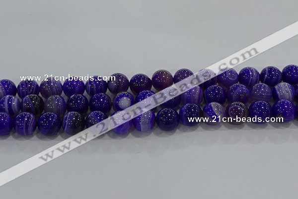 CAG9173 15.5 inches 12mm round line agate beads wholesale