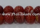 CAG9178 15.5 inches 8mm round line agate beads wholesale