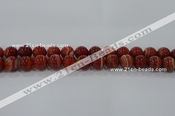 CAG9180 15.5 inches 12mm round line agate beads wholesale