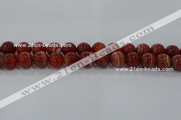 CAG9181 15.5 inches 14mm round line agate beads wholesale