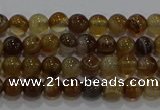 CAG9192 15.5 inches 4mm round line agate gemstone beads