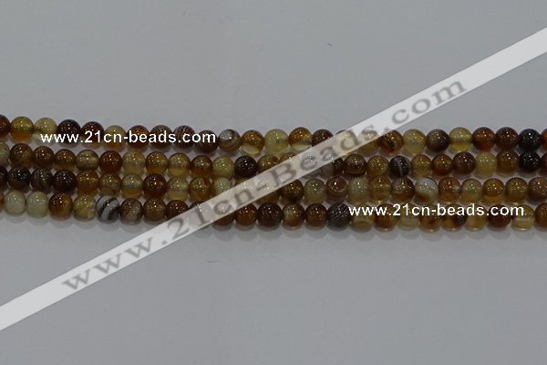 CAG9193 15.5 inches 6mm round line agate gemstone beads