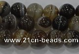 CAG9194 15.5 inches 8mm round line agate gemstone beads