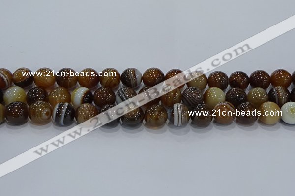 CAG9196 15.5 inches 12mm round line agate gemstone beads