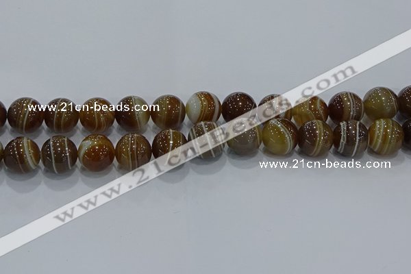 CAG9197 15.5 inches 14mm round line agate gemstone beads