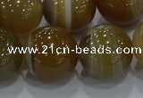 CAG9198 15.5 inches 16mm round line agate gemstone beads