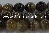 CAG9203 15.5 inches 8mm round line agate gemstone beads