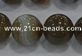 CAG9208 15.5 inches 18mm round line agate gemstone beads