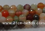 CAG9221 15.5 inches 6mm faceted round line agate beads wholesale