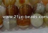 CAG9224 15.5 inches 12mm faceted round line agate beads wholesale