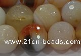 CAG9226 15.5 inches 16mm faceted round line agate beads wholesale